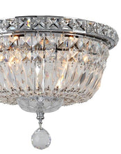 Load image into Gallery viewer, Empress Flush Mount Basket Chandelier - Chrome - W:25cm
