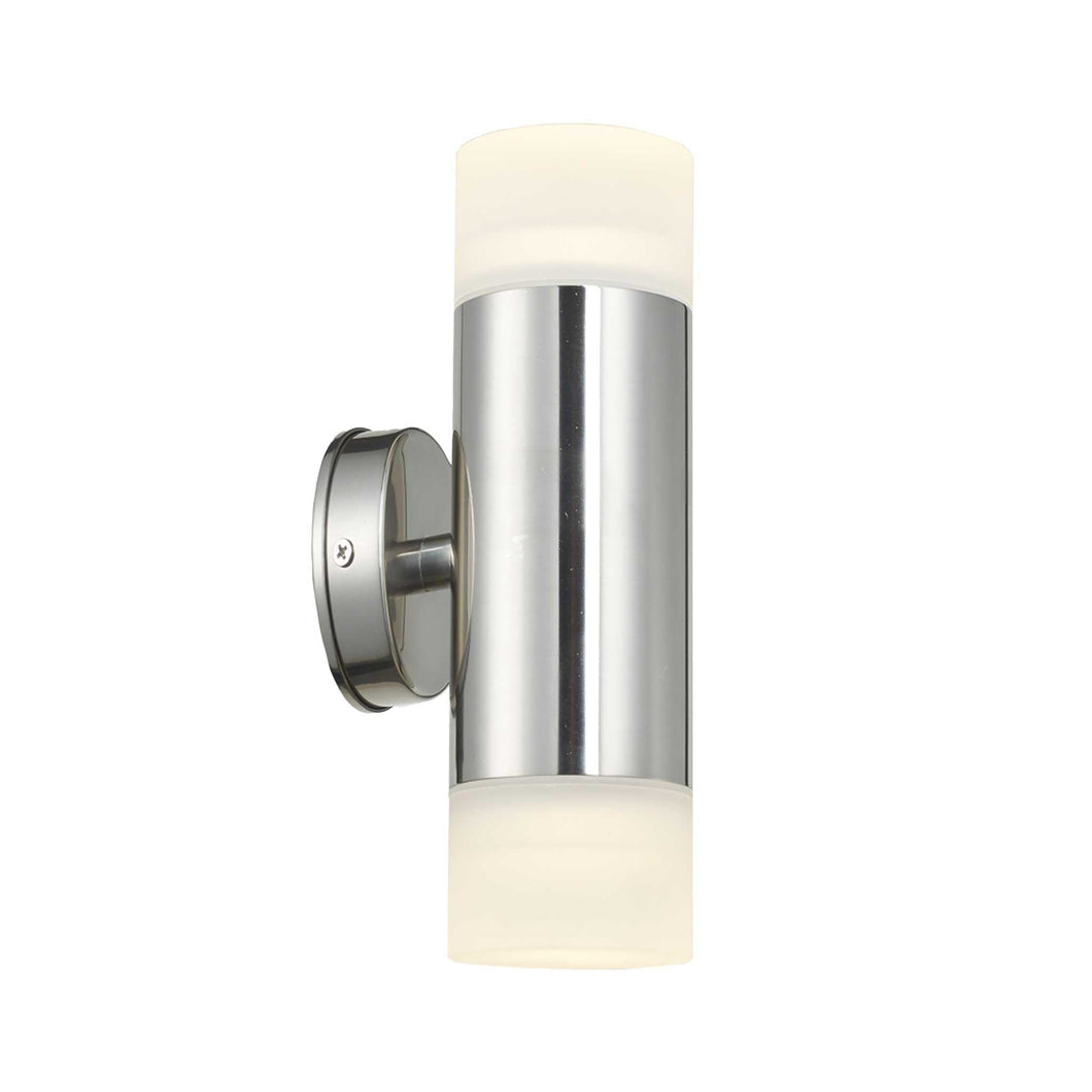 Caspian Outdoor Collection- Frosted Glass - Wall Sconce- Stainless Steel