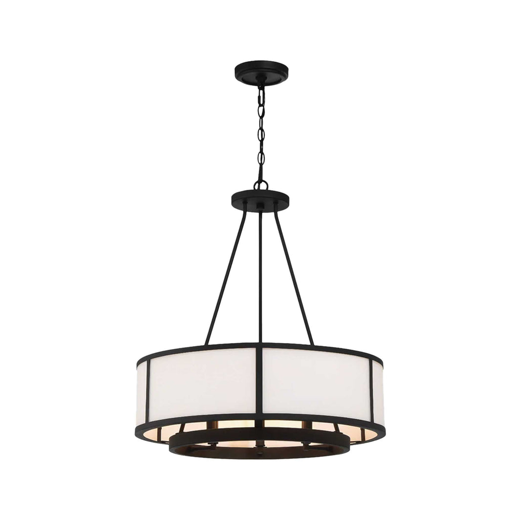 Byron Collection - Chandelier - W:60cm - Matte Black Frame