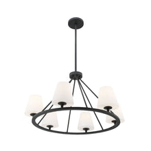 Load image into Gallery viewer, Huntington Collection - 6 Light - Ring Chandelier - Matte Black Frame
