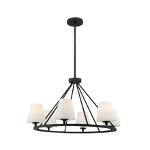 Load image into Gallery viewer, Huntington Collection - 6 Light - Ring Chandelier - Matte Black Frame
