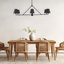 Load image into Gallery viewer, Keenan Collection - 6 Light - Chandelier - Matte Black Frame - L:117cm
