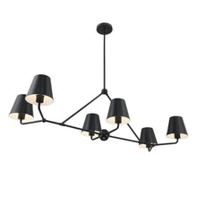 Load image into Gallery viewer, Keenan Collection - 6 Light - Chandelier - Matte Black Frame - L:117cm
