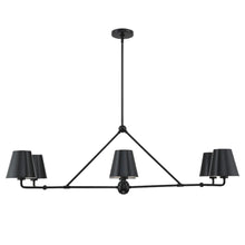 Load image into Gallery viewer, Keenan Collection - 6 Light - Chandelier - Matte Black Frame - L:117cm
