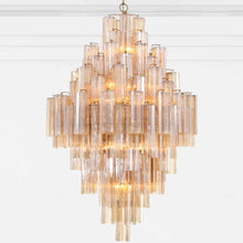 Load image into Gallery viewer, Odelle Collection - Ring Chandelier - Satin Brass - H:128cm
