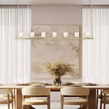 Load image into Gallery viewer, Hulton Collection - 7 Light Chandelier - Bar Light - Satin Brass
