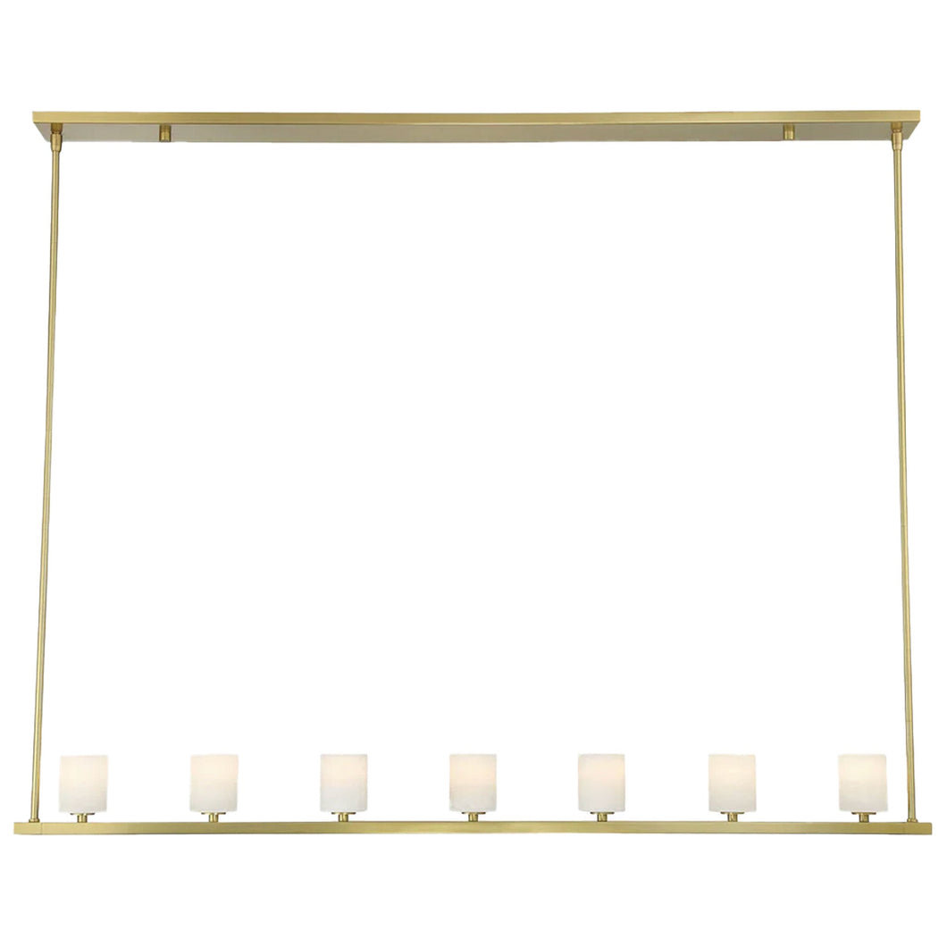 Hulton Collection - 7 Light Chandelier - Bar Light - Satin Brass