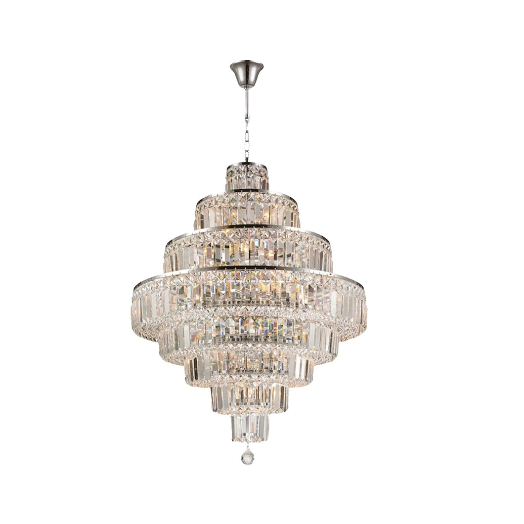 Modular 8 Tier Crystal Pendant Light - CHROME