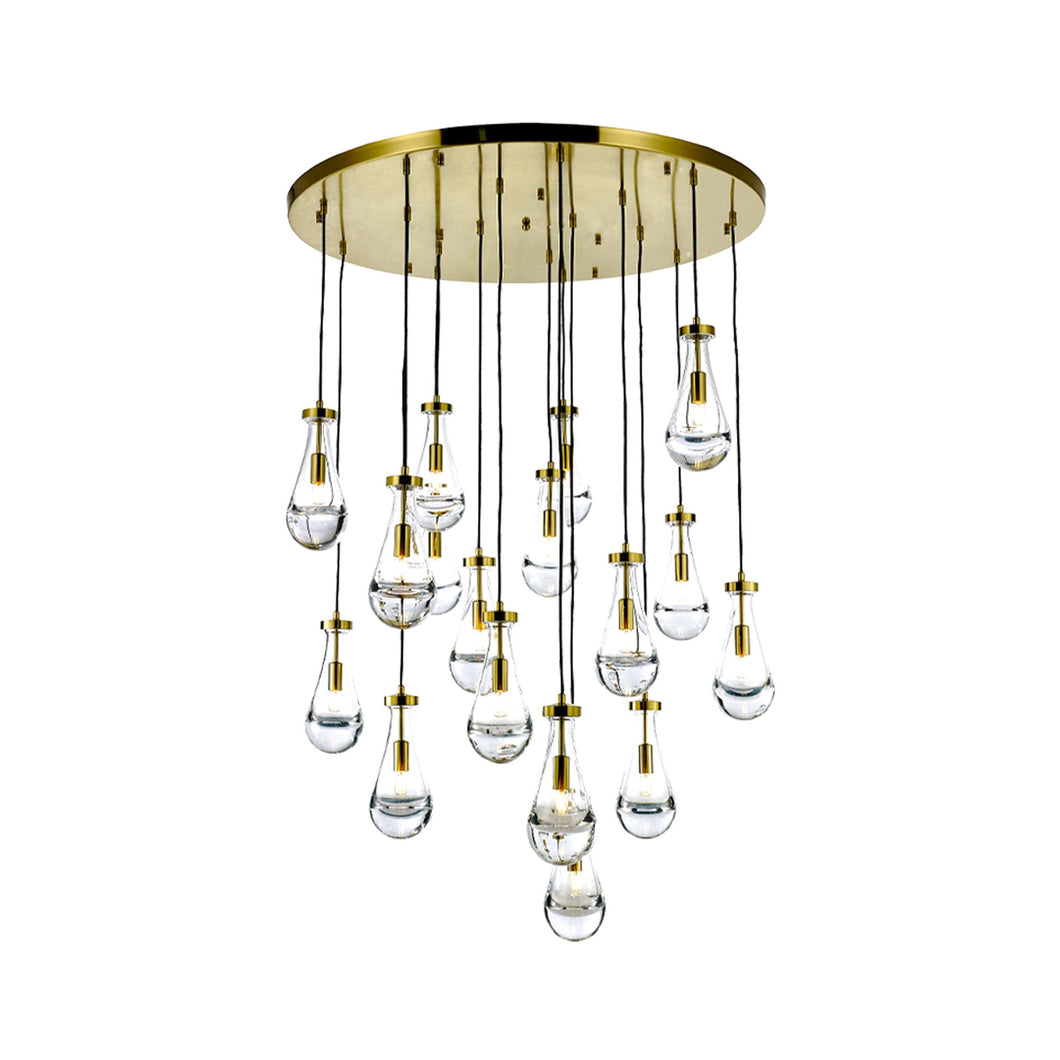 Rayne Collection - Round Cluster - W: 100cm H: 150cm - Brass