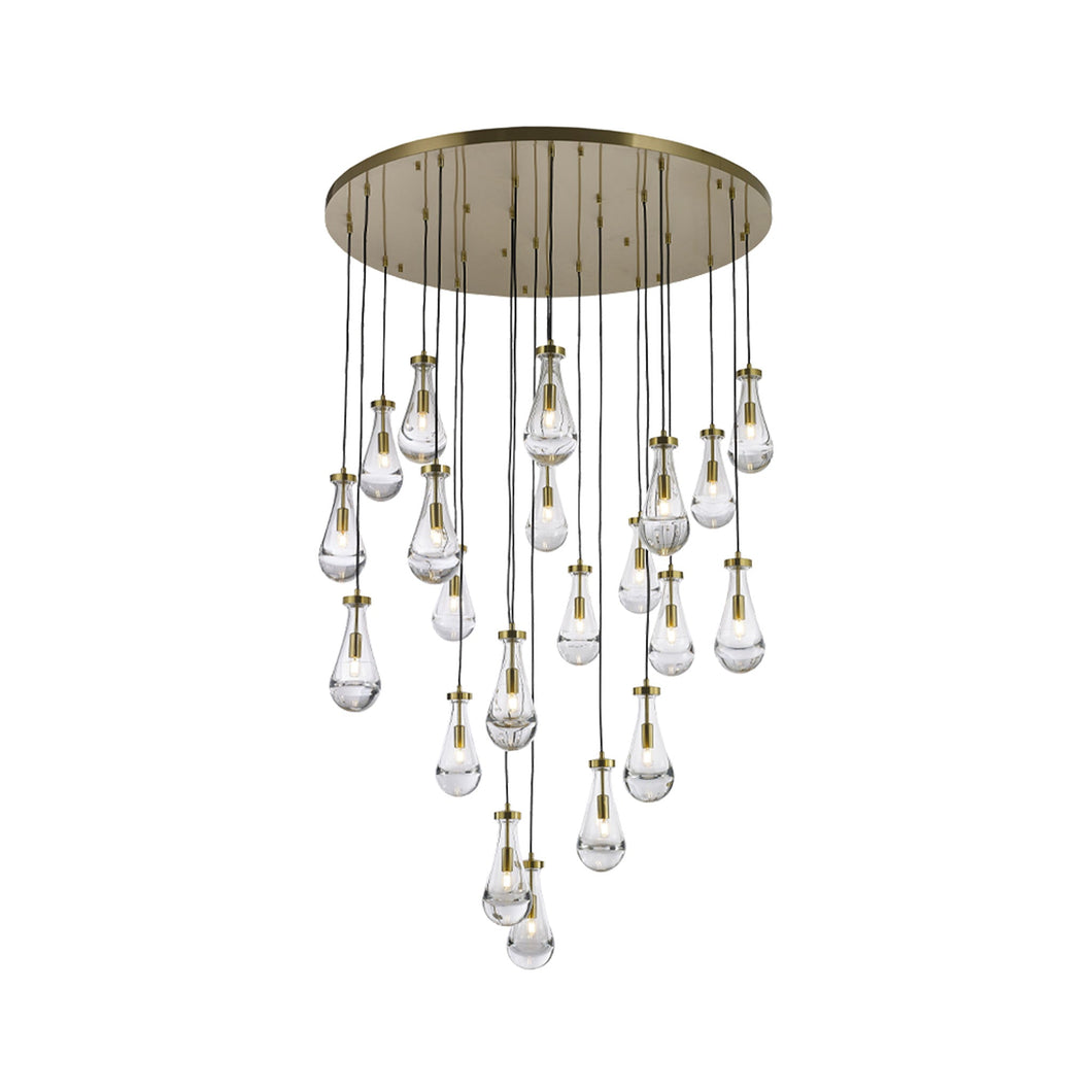 Rayne Collection - Round Cluster - W: 120cm H: 200cm - Brass