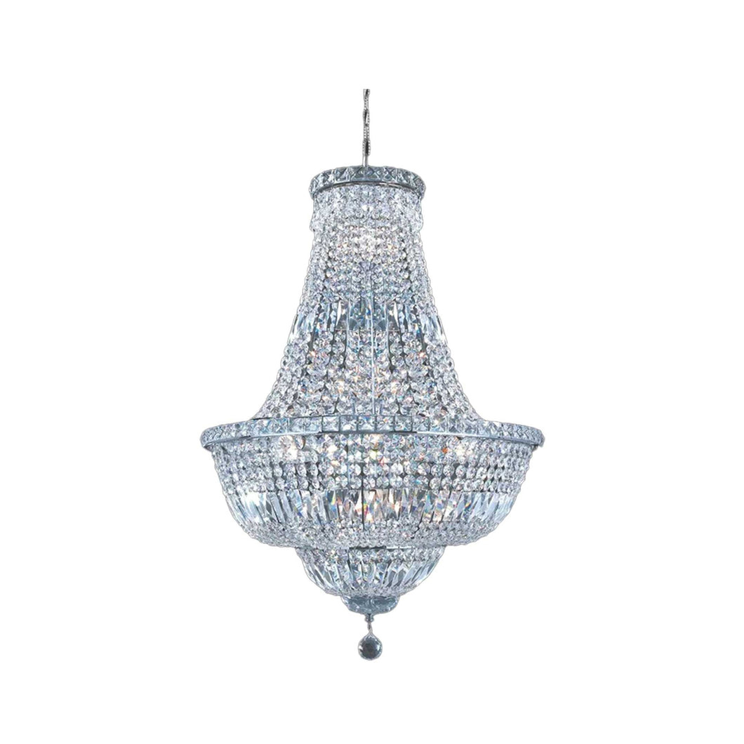 Empress Crystal Basket Chandelier- Chrome- 15 Light