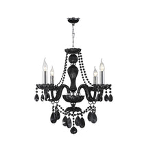 Load image into Gallery viewer, Jet Black Bohemian Chandelier - 4 ARM
