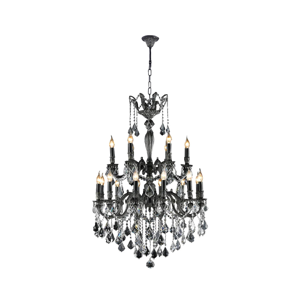 Americana 18 Light Crystal Chandelier - Antique Silver