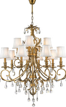 Load image into Gallery viewer, ARIA - Hampton 12 Arm Chandelier - Brass
