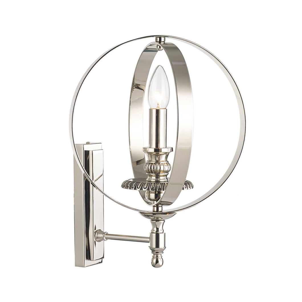 Hampton Orb - Wall Sconce - Polished Nickel