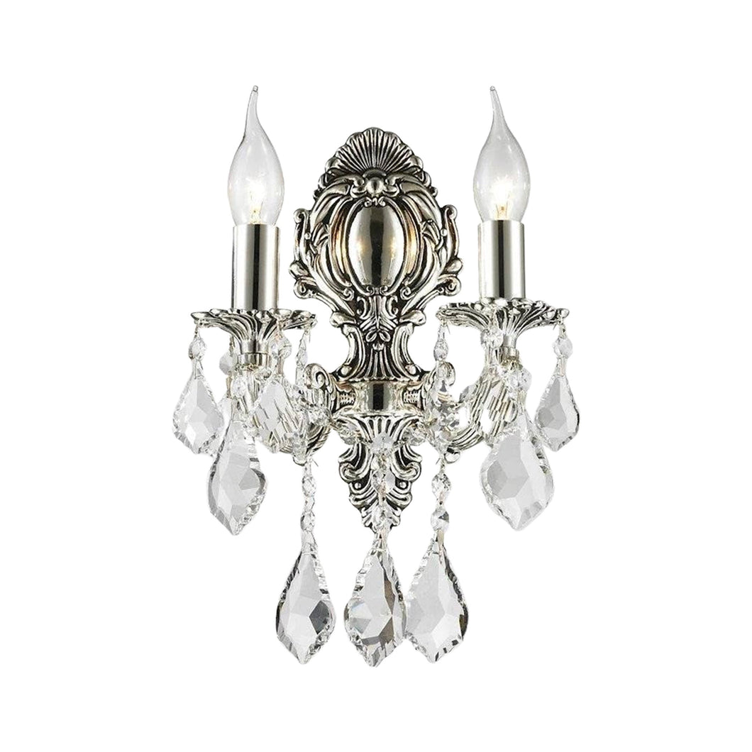 AMERICANA 2 Light Wall Sconce - Victorian - Silver Plated