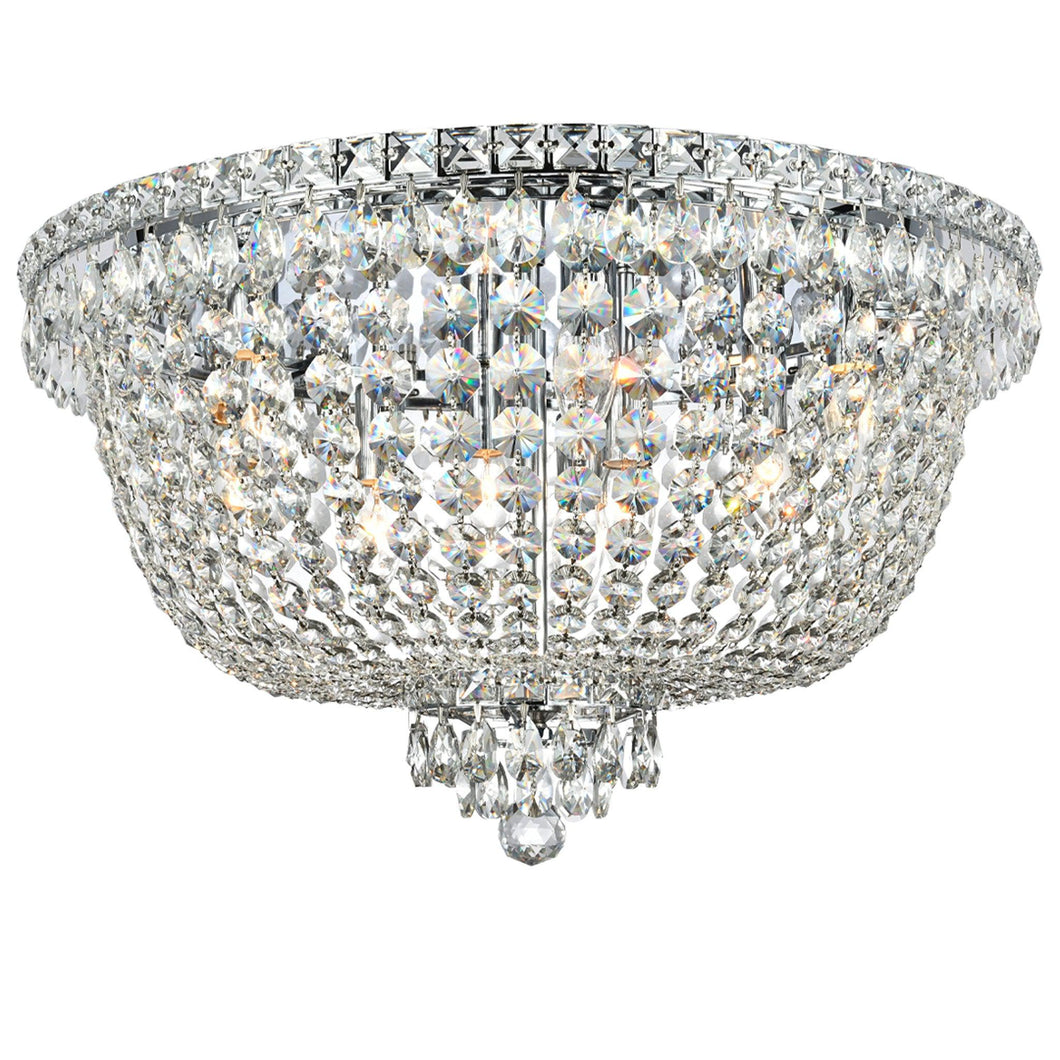 NewYork Empress - Flush Mount Basket Chandelier - Chrome - W:60cm