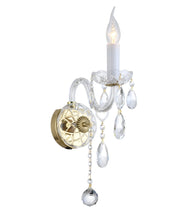 Load image into Gallery viewer, Bohemian Elegance Single Arm Wall Light Sconce- Brass Fixtures (to match Prague series)
