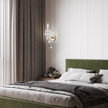 Load image into Gallery viewer, Bohemian Elegance Single Arm Wall Light Sconce- Brass Fixtures (to match Prague series)
