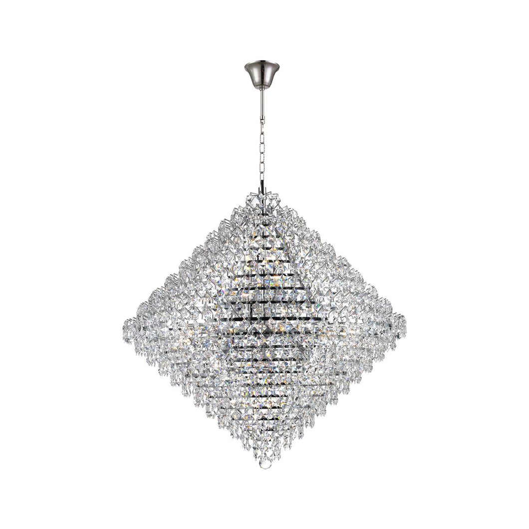 NewYork - Diamond Edge Crystal Pendant Light - 90cm