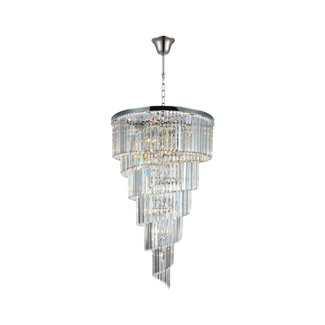 NewYork Oasis Spiral Chandelier - Chrome - Width: 80cm