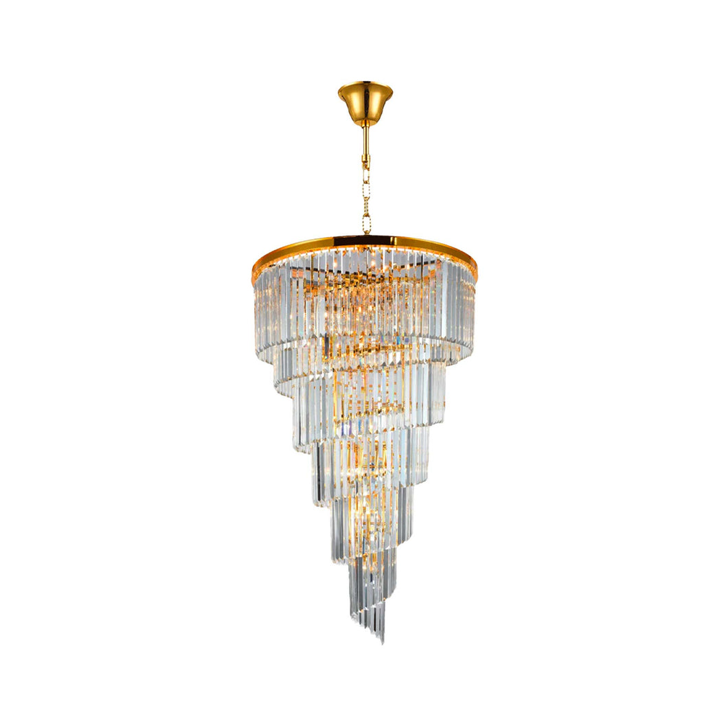 NewYork Oasis Spiral Chandelier - Gold - Width: 80cm