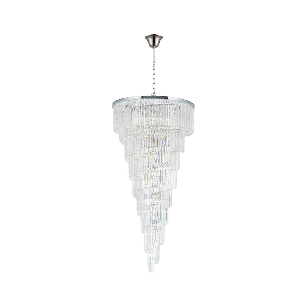 NewYork Oasis Spiral Chandelier - Chrome - Width: 90cm