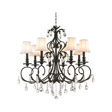 Load image into Gallery viewer, ARIA - Hampton 8 Arm Chandelier - Dark Bronze
