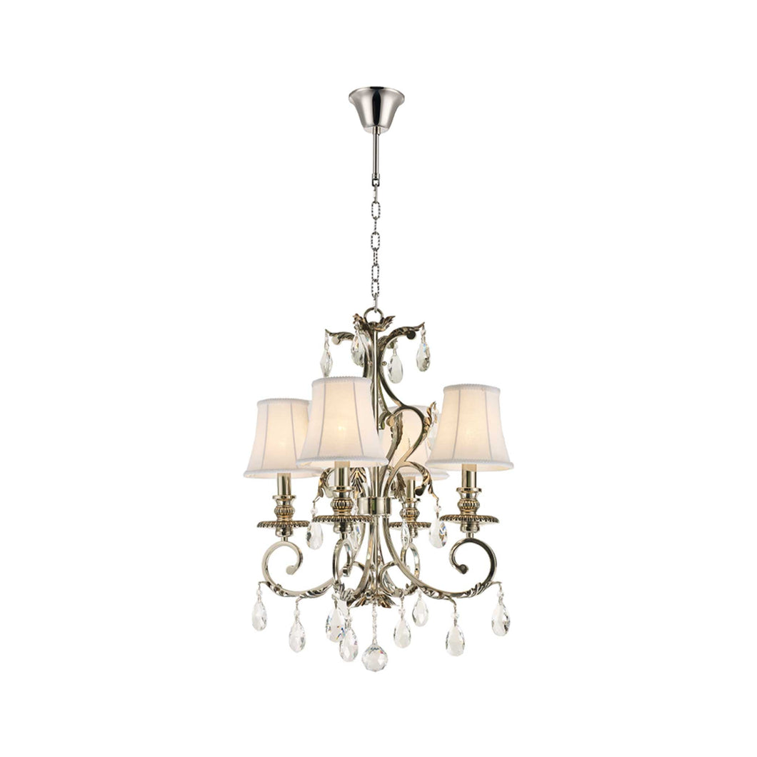 ARIA - Hampton 4 Arm Chandelier - Nickel Plated