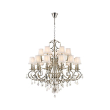 Load image into Gallery viewer, ARIA - Hampton 18 Arm Chandelier - Nickel Plated
