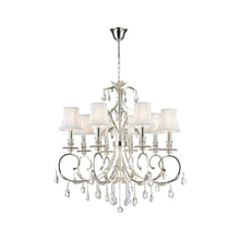 Load image into Gallery viewer, ARIA - Hampton 8 Arm Chandelier - Silver Plated
