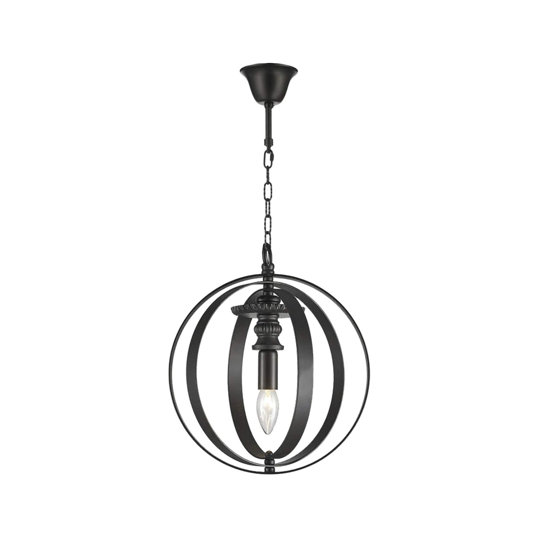 Hampton Orb - Single Light - Dark Bronze