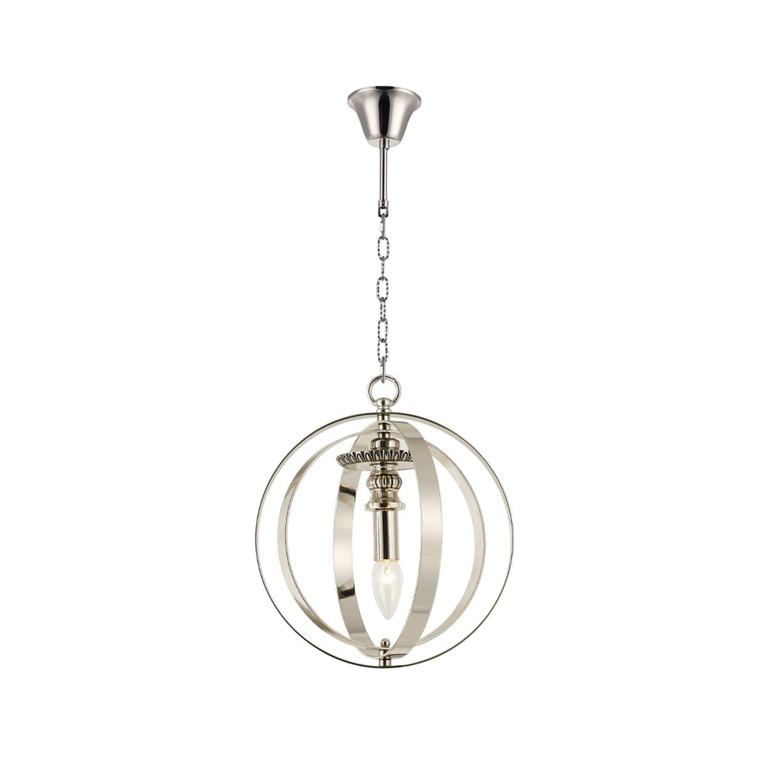 Hampton Orb - Single Light - Polished Nickel