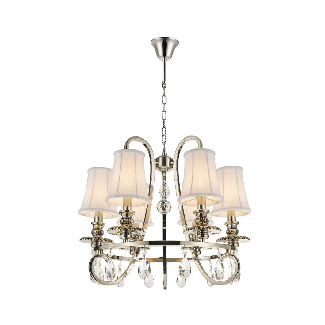 NewYork - Hampton 6 Arm Chandelier - Nickel Plated