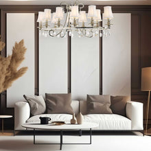 Load image into Gallery viewer, NewYork - Hampton 10 Arm Chandelier - Nickel Plated - W:120cm
