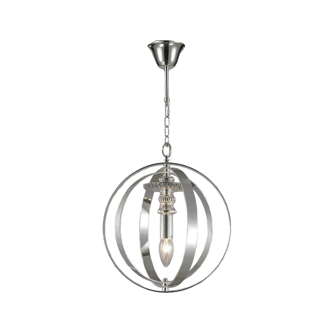 Hampton Orb - Single Light - Silver Plated