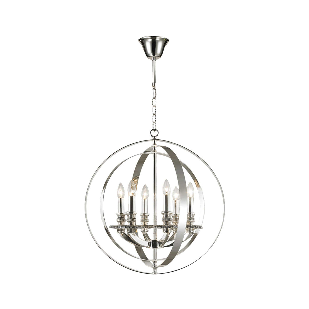 Hampton Orb - 6 Light - Silver Plated