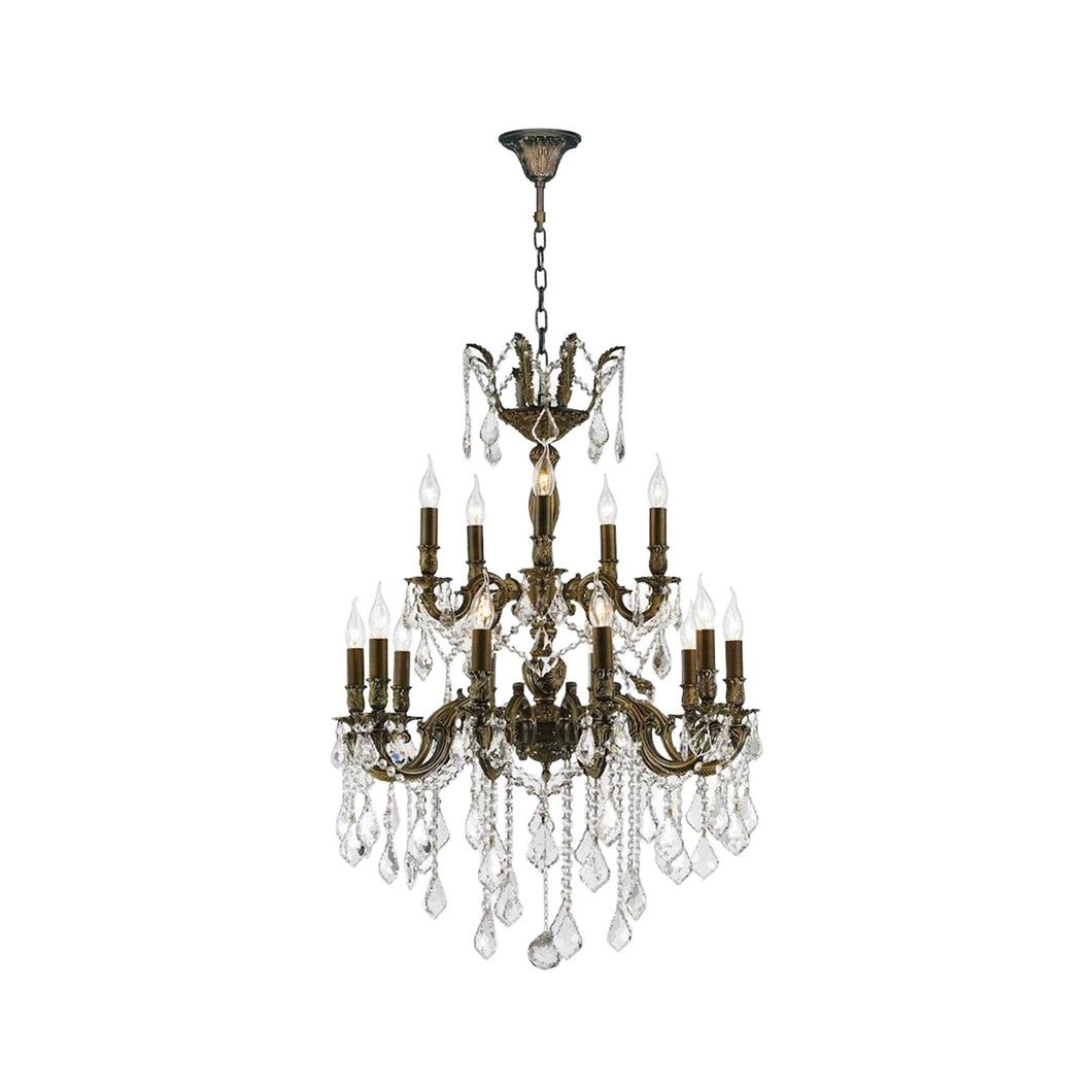 AMERICANA 15 Light Crystal Chandelier - Antique Bronze Style