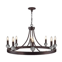 Load image into Gallery viewer, Harper Collection - 8 Light Chandelier - Warm Bronze
