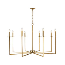 Load image into Gallery viewer, Ezra 8 Light Chandelier - Satin Brass
