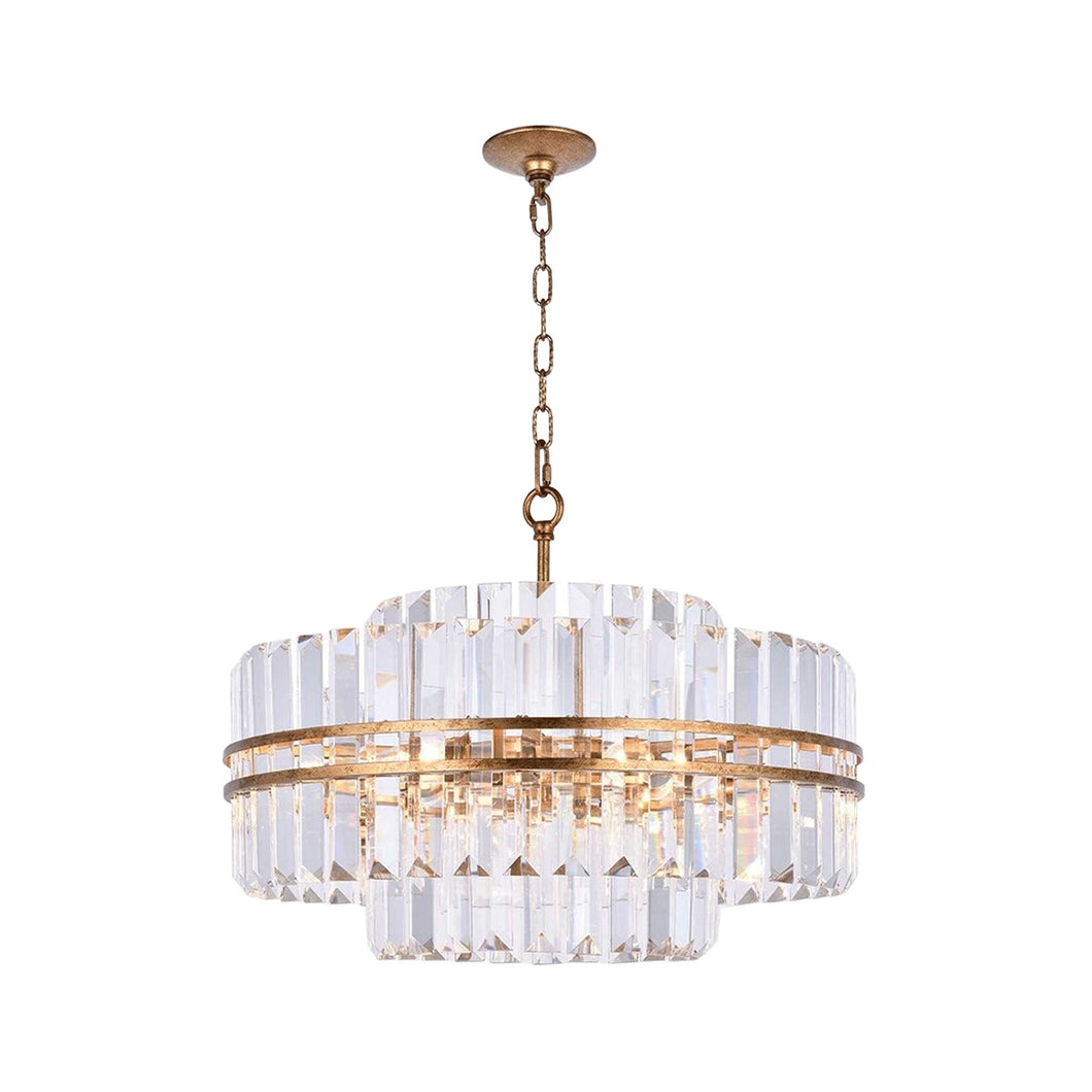 Ashton Collection - 55cm Chandelier - Antique Gold Finish