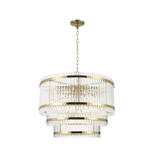 Load image into Gallery viewer, Harlow Collection - 3 Layer Chandelier - Satin Brass - W:80cm
