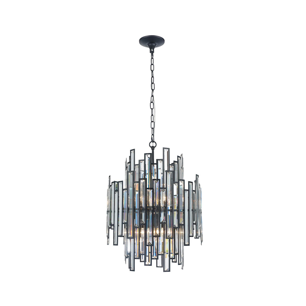 Rhea Collection - Three Tier Chandelier- Matte Black