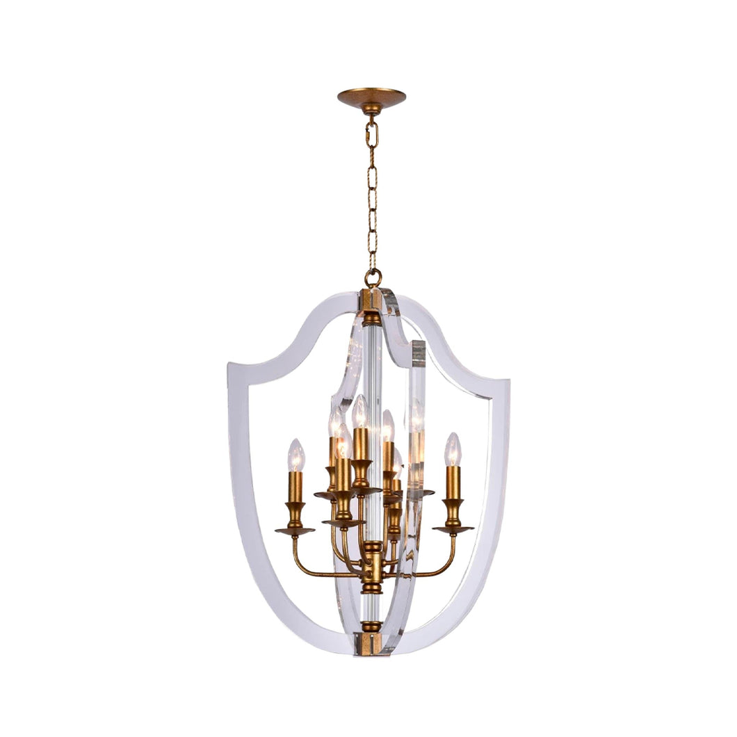 NewYork Lantern 8 Light - Antique Gold Finish