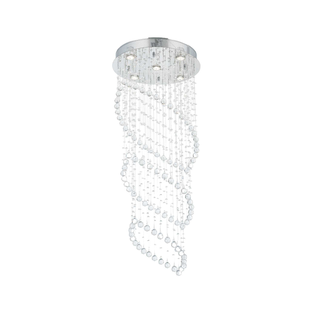 Contemporary Triple Leaf LED Chandelier - CLEAR- W:50cm H:120cm