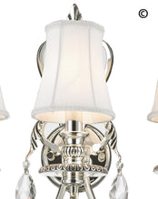 Load image into Gallery viewer, ARIA - Hampton Triple Arm Wall Sconce - Silver Plated - Designer Chandelier 
