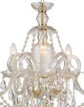 Load image into Gallery viewer, Bohemian Prague 5 Arm Crystal Chandelier - Brass Fixtures - Designer Chandelier 
