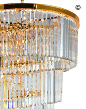 Load image into Gallery viewer, NewYork Oasis Spiral Chandelier - Gold - Width: 80cm - Designer Chandelier 
