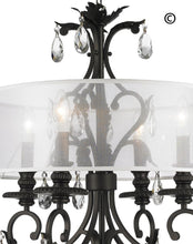 Load image into Gallery viewer, ARIA - Hampton 4 Arm Chandelier - Dark Bronze - Orb Outer Shade - Designer Chandelier 
