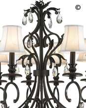 Load image into Gallery viewer, ARIA - Hampton 8 Arm Chandelier - Dark Bronze - Designer Chandelier 
